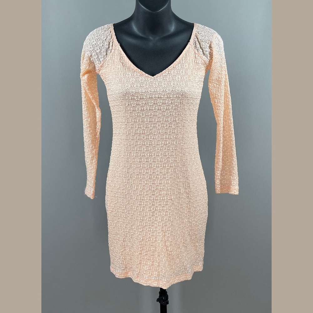 🔴 NEW! URBAN OUTFITTERS x MOTEL PEACH PINK BODYCON DRESS! WOMENS SMALL!